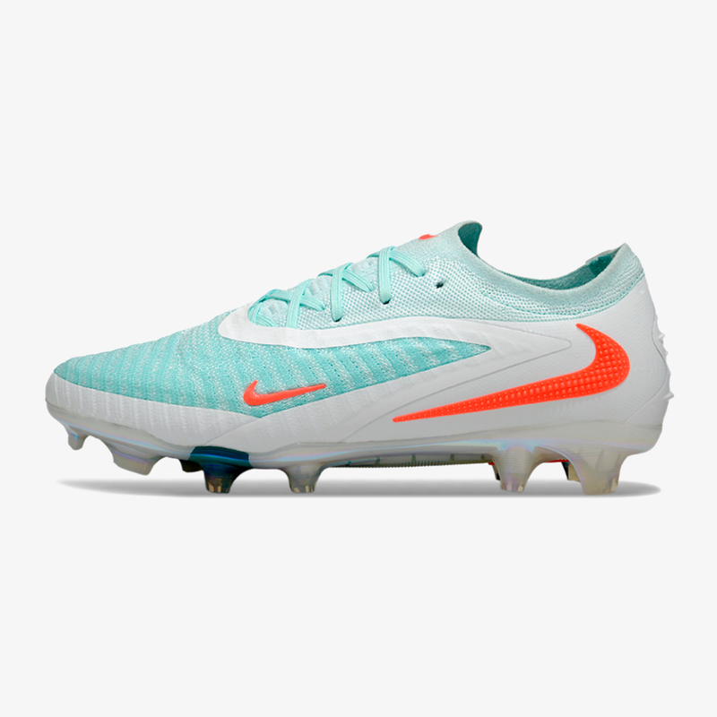 Chuteira Nike Phantom 6 Elite FG - Branco, azul e laranja