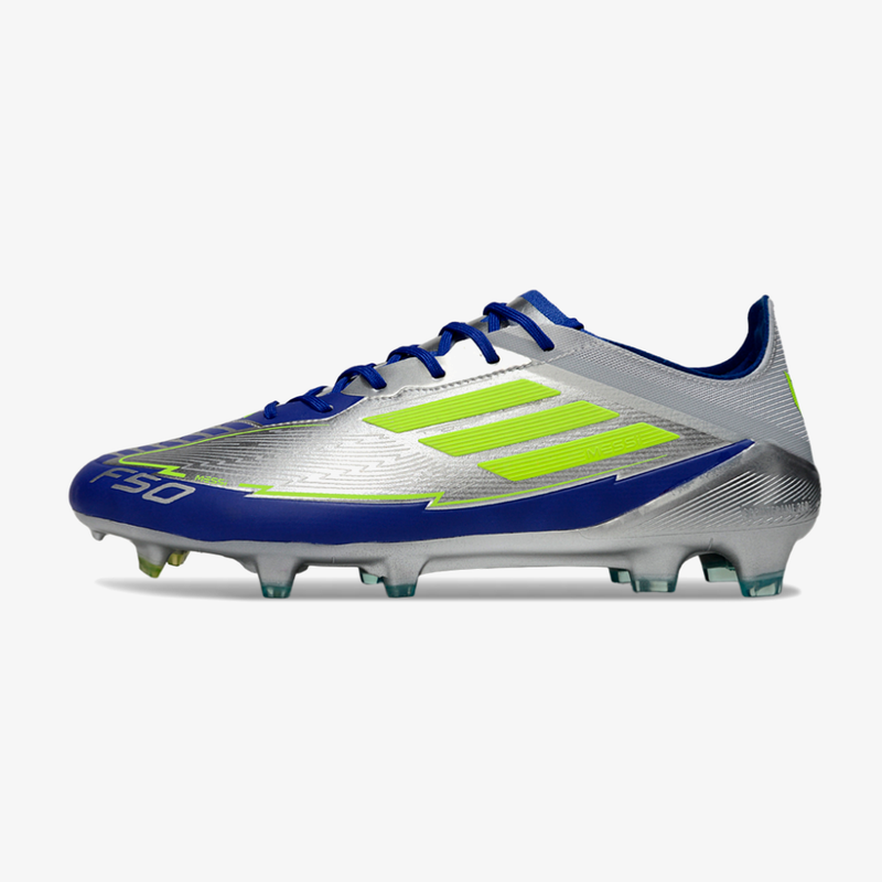 Chuteira Adidas f50 Elite FG - Prata e Azul