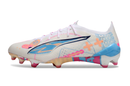Puma Ultra 5 Ultimate FG - Branca, Azul e Rosa