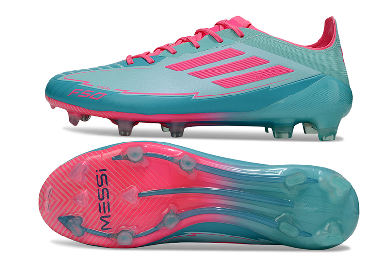 Chuteira Adidas f50 Elite FG - Azul e Rosa