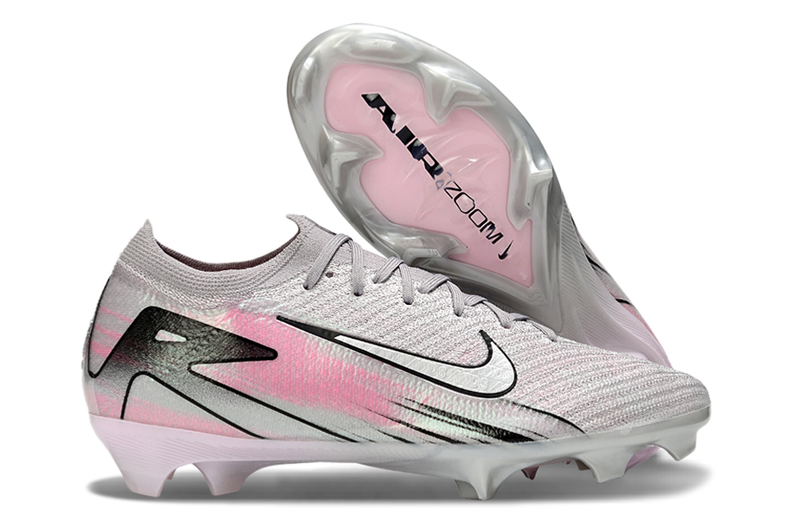 Chuteira Nike Air Zoom Mercurial Vapor 16 Elite FG - Prata e Rosa