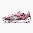 Puma Ultra 5 Ultimate FG - Branca, Preta e Rosa