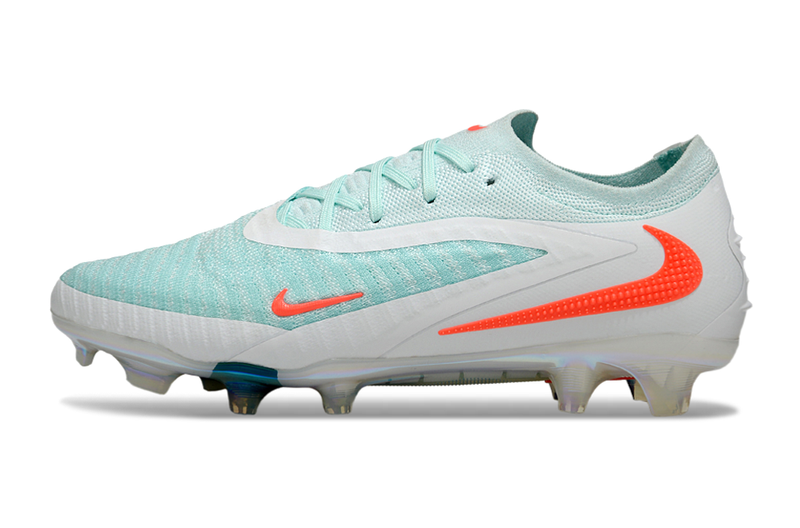 Chuteira Nike Phantom 6 Elite FG - Branco, azul e laranja