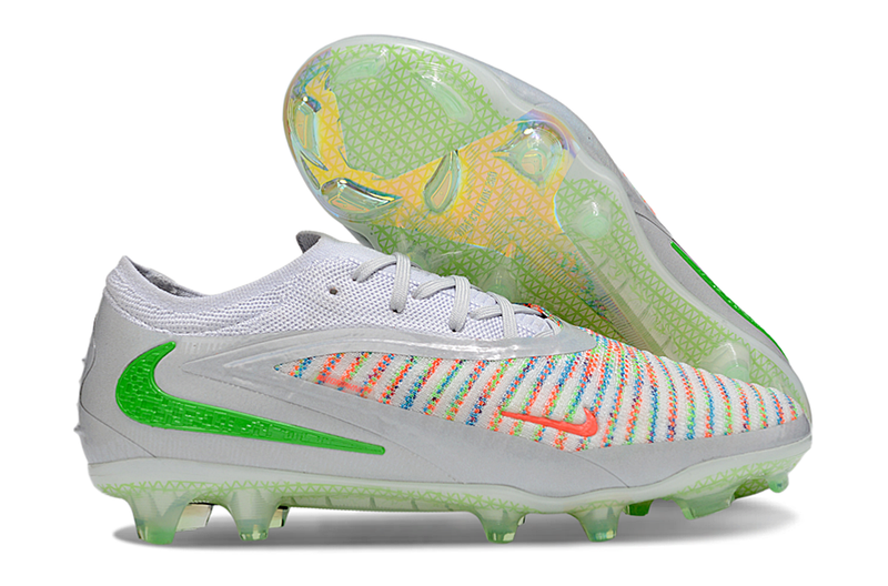 Chuteira Nike Phantom 6 Elite FG - Branco e Verde - EA FC
