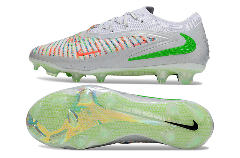 Chuteira Nike Phantom 6 Elite FG - Branco e Verde - EA FC