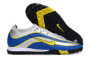 Chuteira Society Nike Air Zoom Mercurial Vapor 16 Elite R9 TF - Cinza, Azul e Amarela